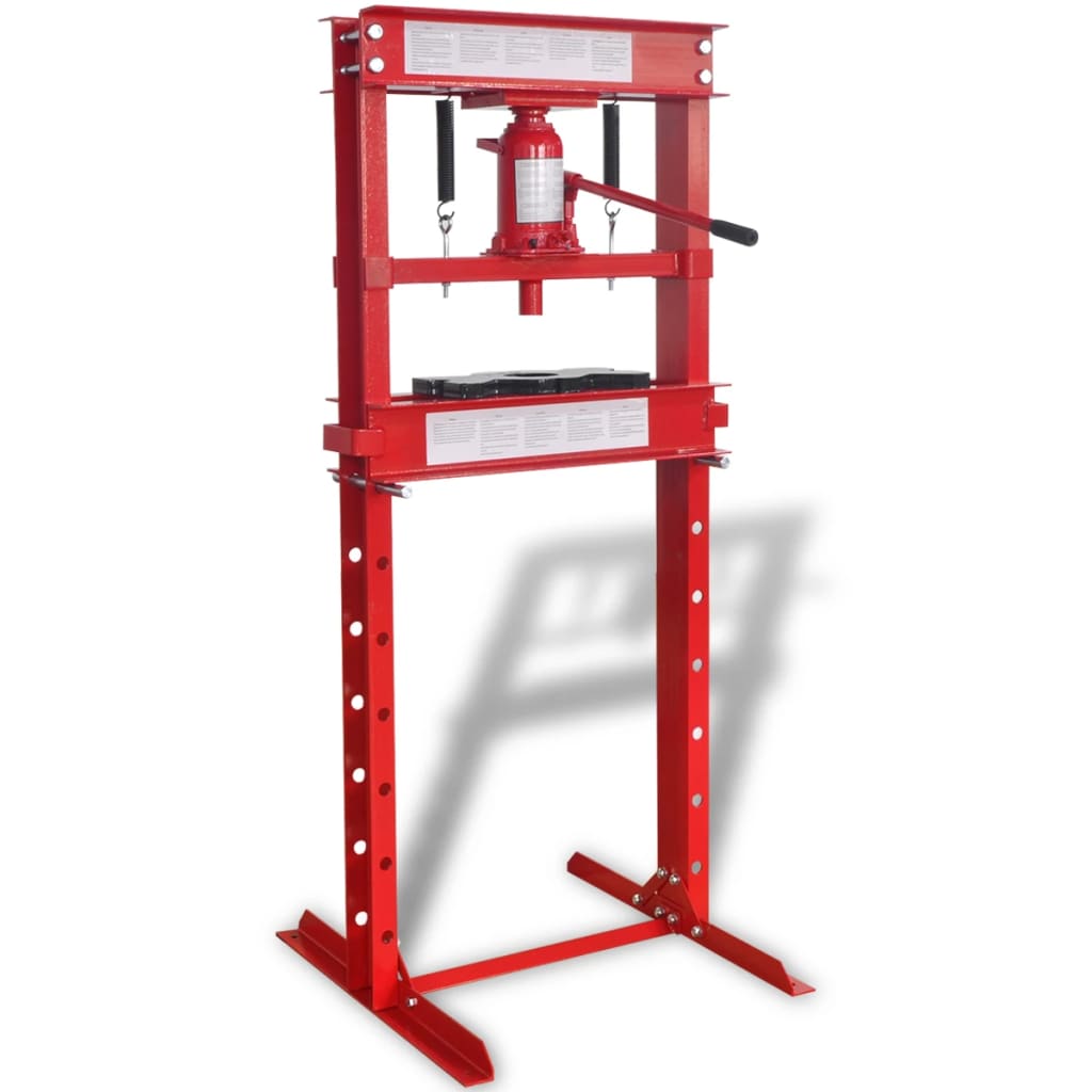 Vidaxl Workplace Press 20 ton rød
