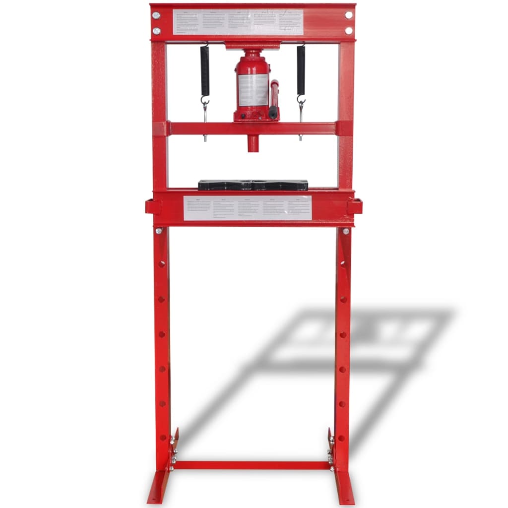Vidaxl Workplace Press 20 ton rød