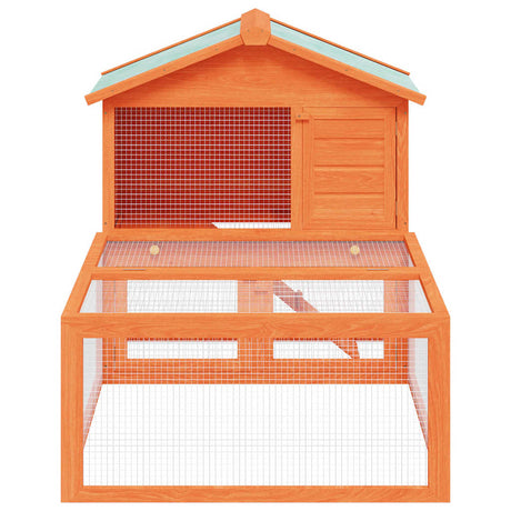 Vidaxl Rabbit Loft med Run Wood
