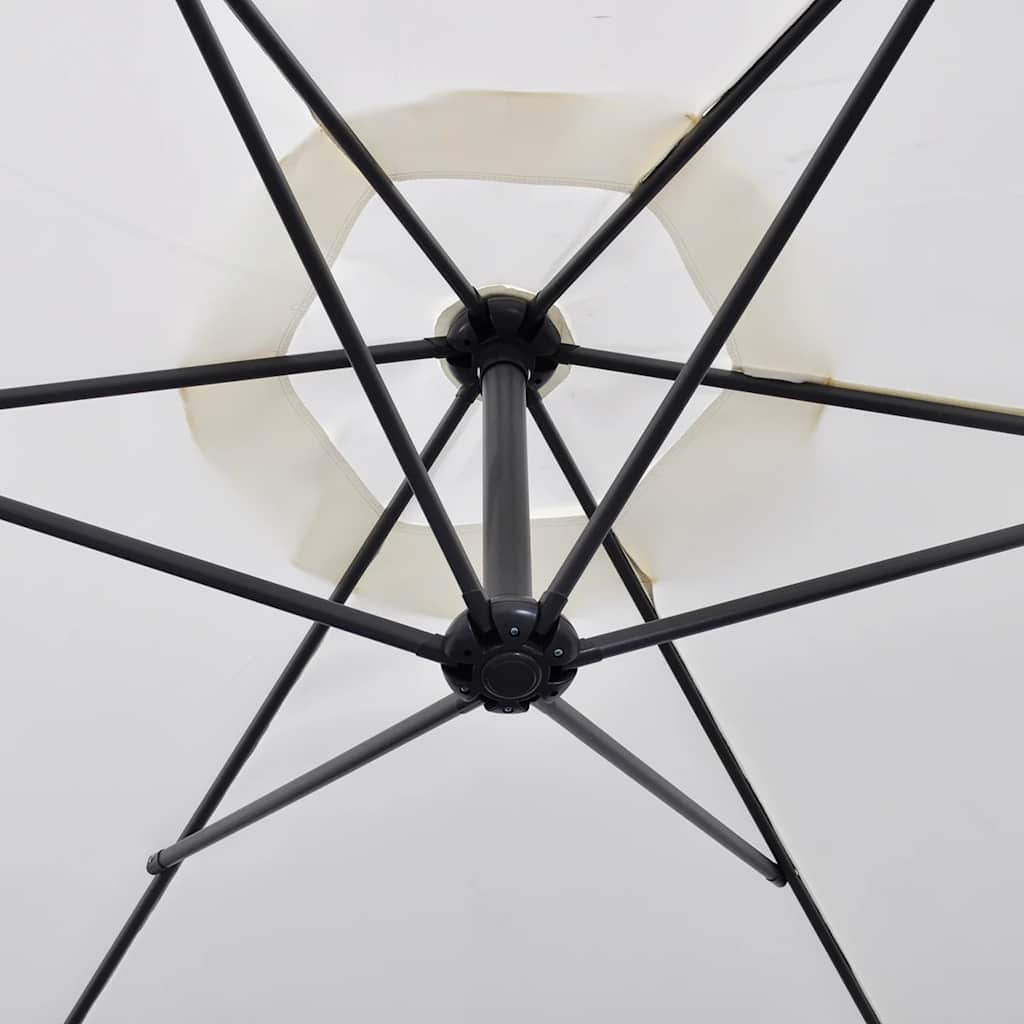 Vidaxl Flydende parasol 3 m sandhvid