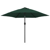 Vidaxl flydende parasol med LED 3,5 m grøn