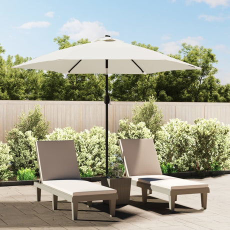Vidaxl flydende parasol med LED 3 m sandhvid