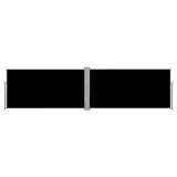 Vidaxl forrude udvides 160x600 cm sort