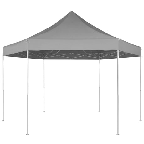 Vidaxl Parttent Pop-Up Hexagonal foldning 3,6x3,1 m grå