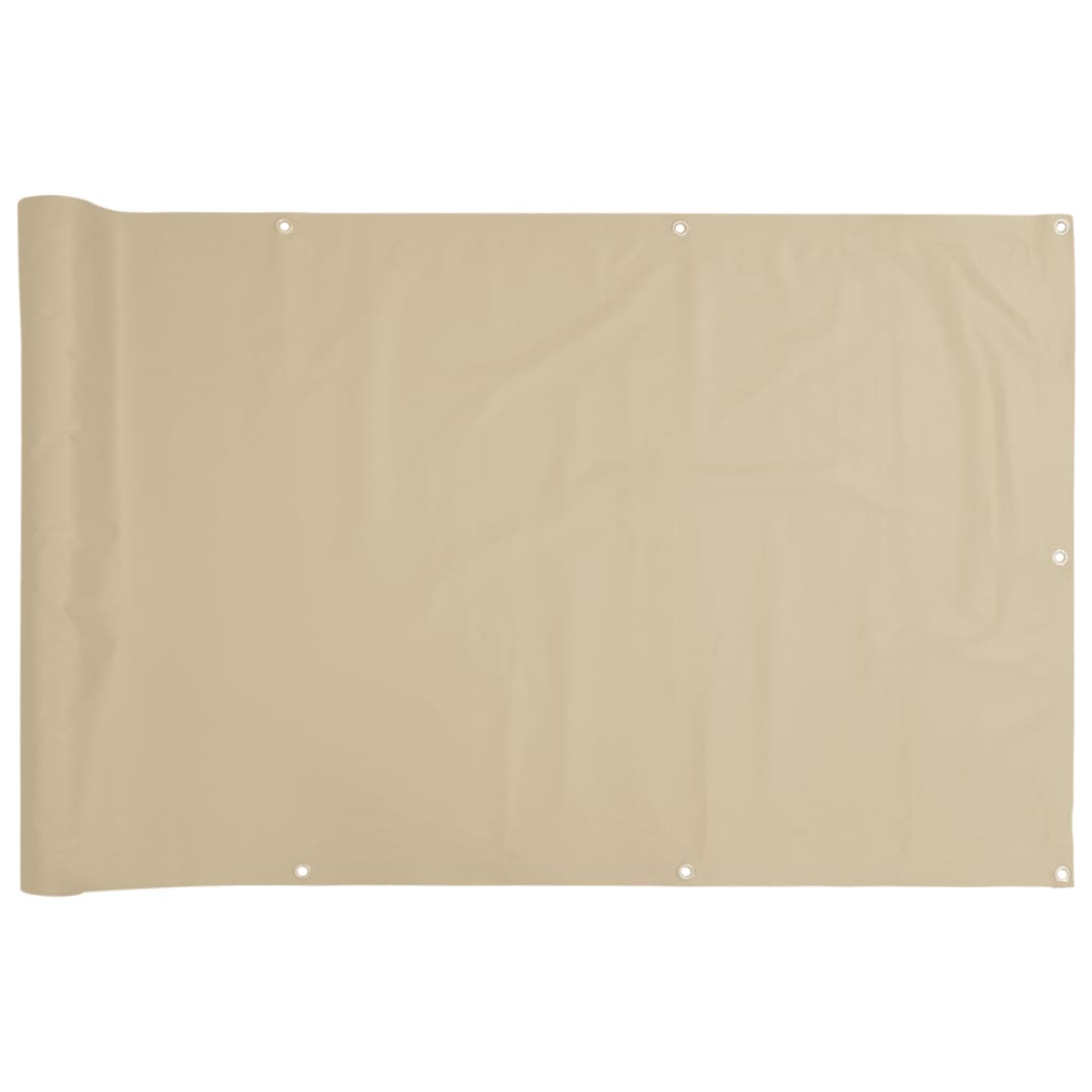 Vidaxl balkonskærm Oxford Textile 75x600 cm beige