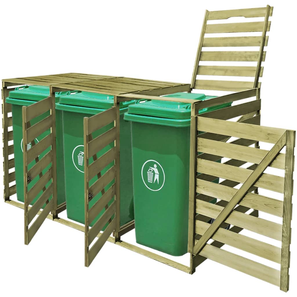 Vidaxl Container Storage Treptubbel 240 L Imprægneret træ