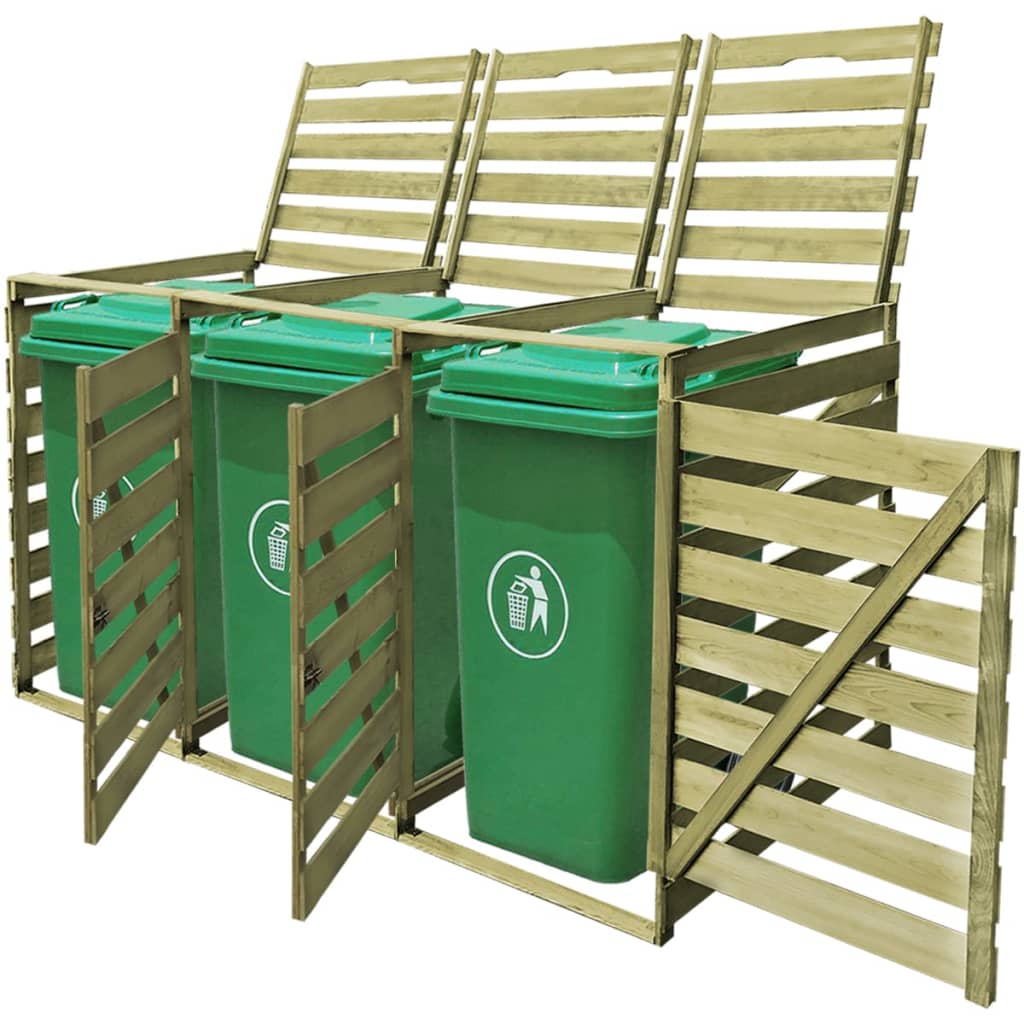 Vidaxl Container Storage Treptubbel 240 L Imprægneret træ