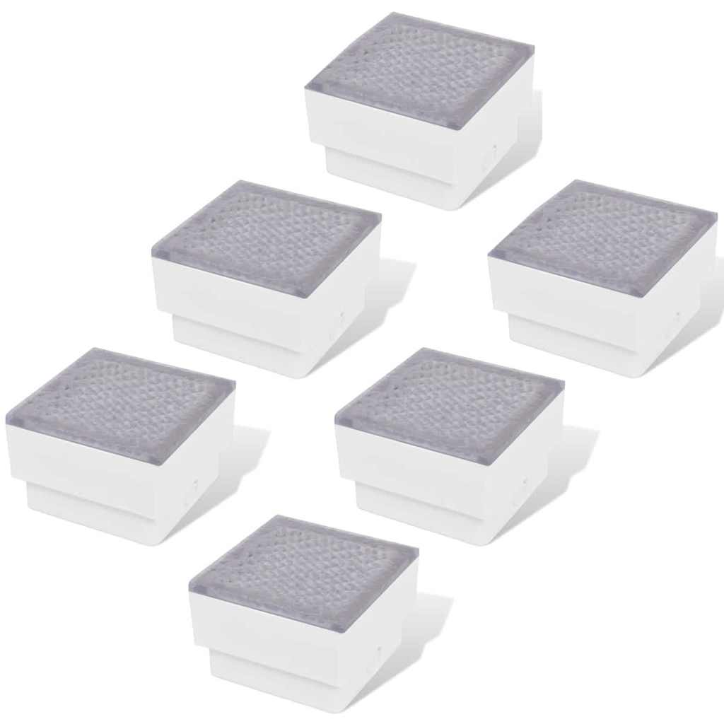 Vidaxxl jordspots 6 stk LED 100x100x68 mm
