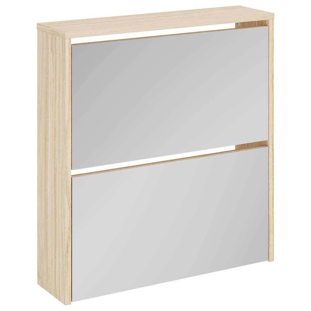 Vidaxl Shoe Cabinet Two -Layer med Mirror 63x17x67 cm eg
