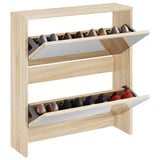 Vidaxl Shoe Cabinet Two -Layer med Mirror 63x17x67 cm eg
