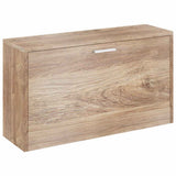 Vidaxl sko opbevaringsbænk 80x24x45 cm eg farvet