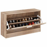 Vidaxl sko opbevaringsbænk 80x24x45 cm eg farvet