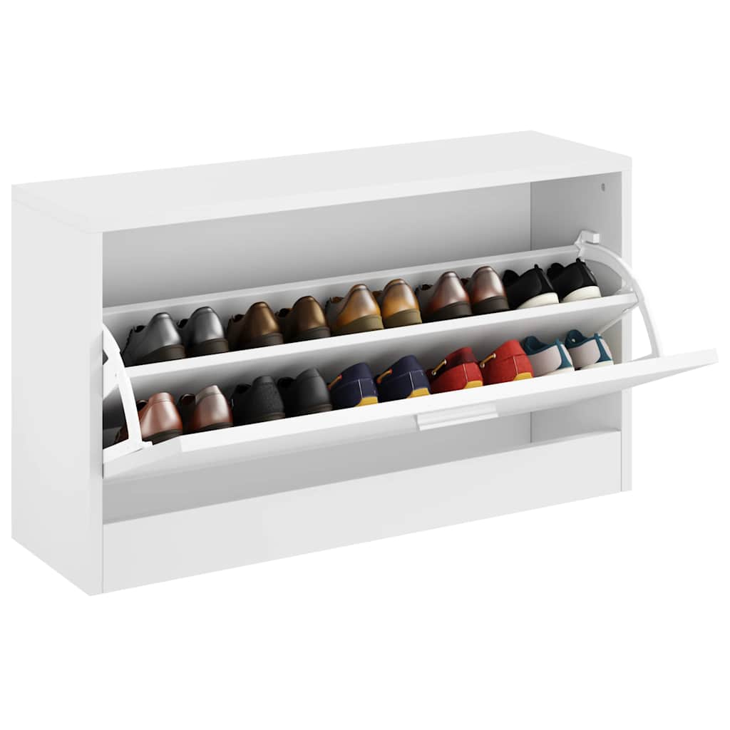 Vidaxl sko opbevaringsskab 80x24x45 cm hvid