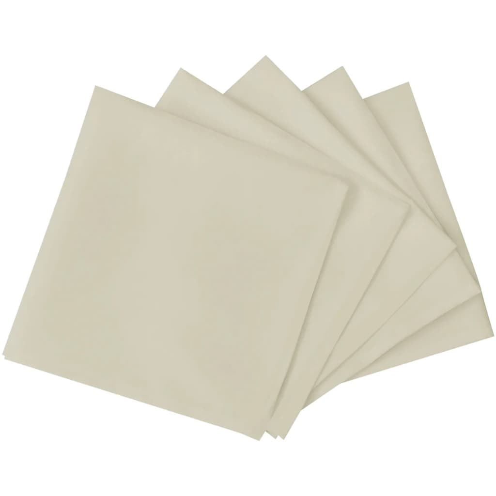 Vidaxl servietter 100 stykker creme 50x50 cm