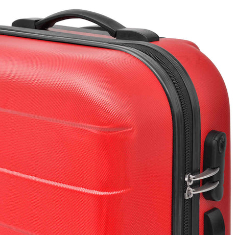Vidaxl 3-Dart bagage indstillet hårdt 45,5 55 66 cm rød
