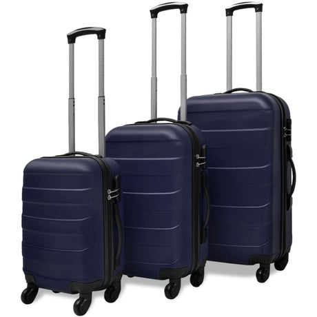 Vidaxl 3-Dart bagage indstillet hårdt 45,5 55 66 cm blå