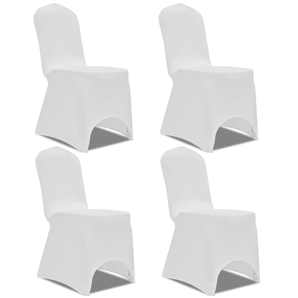 Vidaxl Stol Cover Stretch 4 stykker hvid
