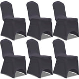 Vidaxl Stol Cover Stretch Anthracite 6st