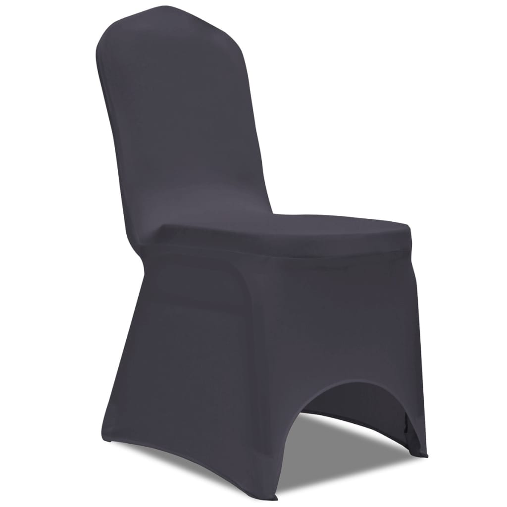 Vidaxl Stol Cover Stretch Anthracite 6st