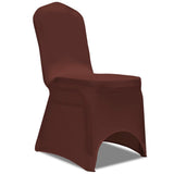 Vidaxl Stol Cover Stretch 6 St Brown