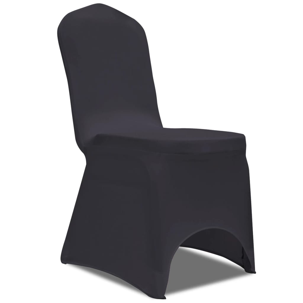 Vidaxl Stol Cover Stretch Anthracite 4 stykker