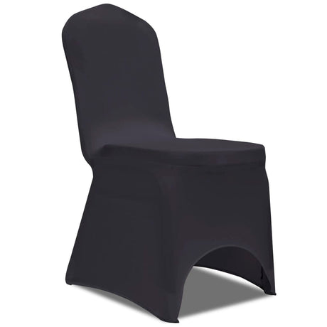 Vidaxl Stol Cover Stretch Anthracite 4 stykker