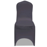 Vidaxl Stol Cover Stretch Anthracite 4 stykker
