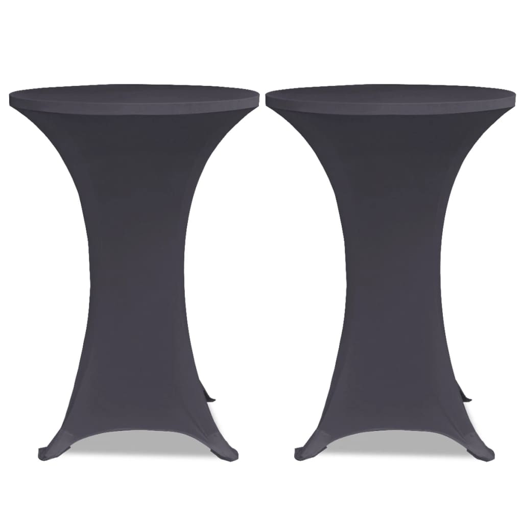 VidaXL borddæksel stretch 2 stk 70 cm antracit