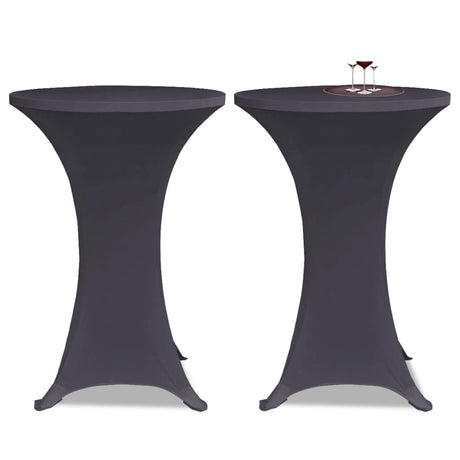 VidaXL borddæksel stretch 2 stk 70 cm antracit