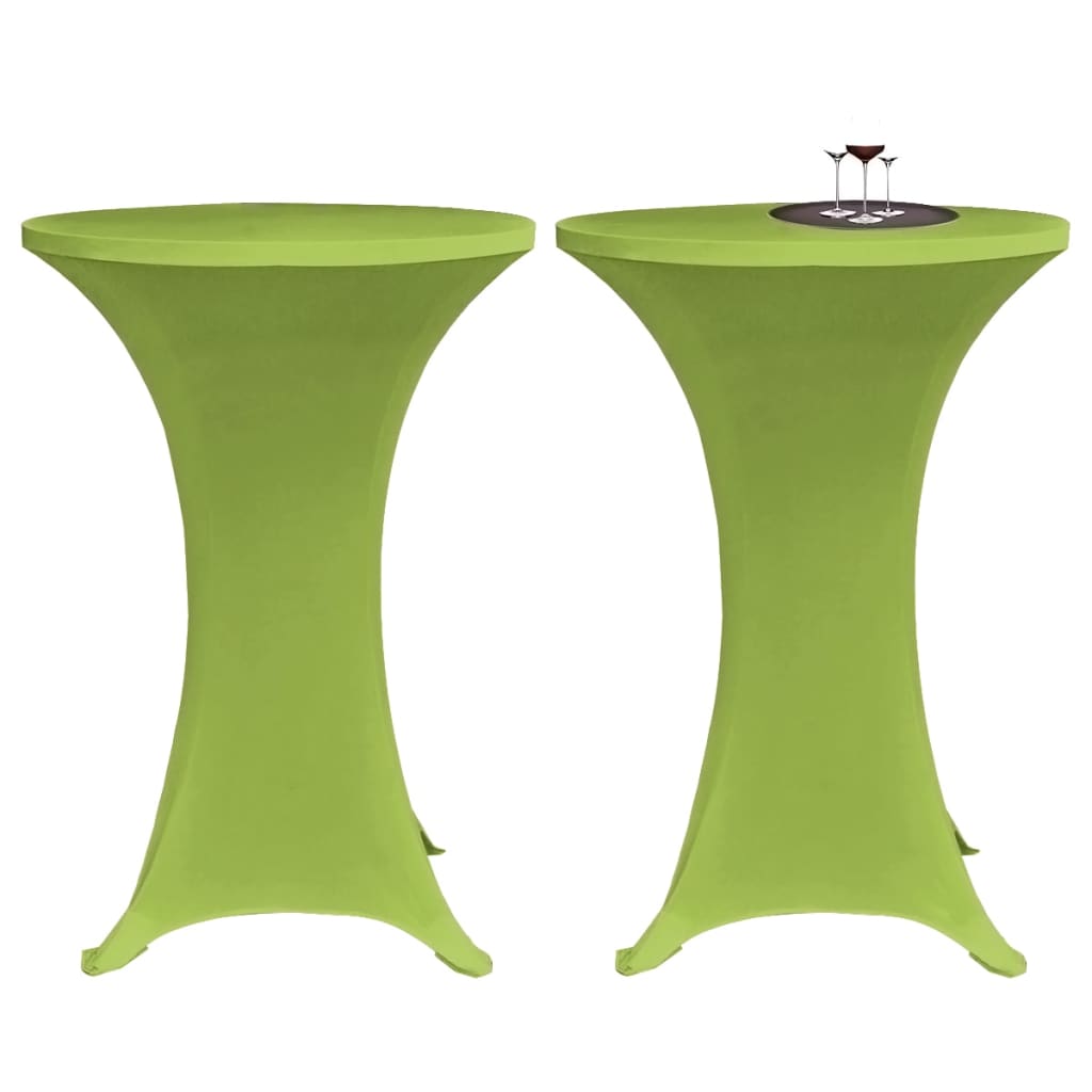 Vidaxl Table Cover Stretch 2 stykker 70 cm grøn