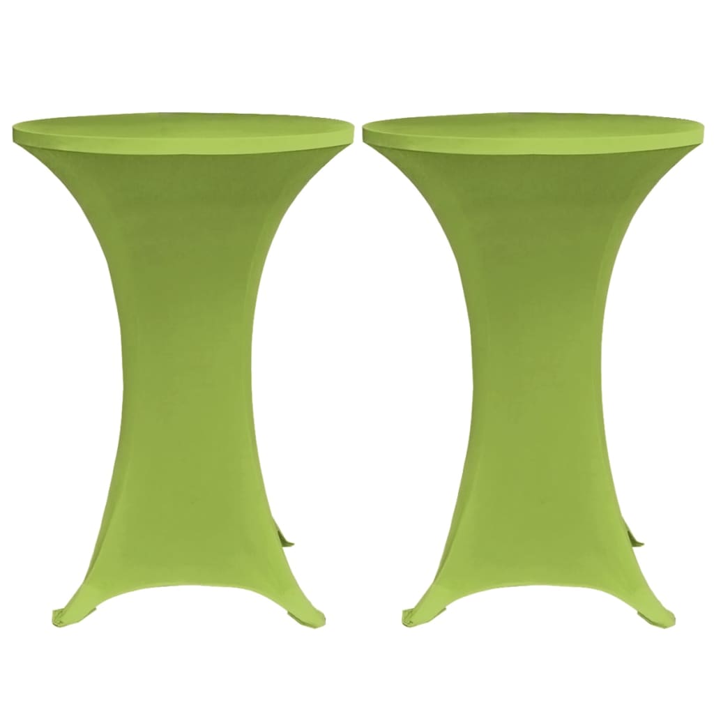 Vidaxl Table Cover Stretch 2 stykker 80 cm grøn
