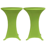 Vidaxl Table Cover Stretch 2 stykker 80 cm grøn