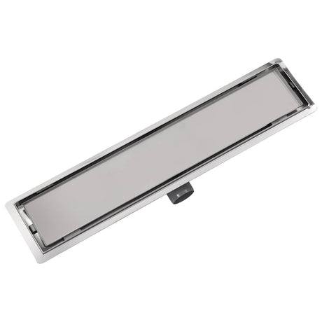 Vidaxl bruseafløb rektangulær 630x140 mm rustfrit stål