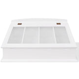 Vidaxl bestikskuffe MDF hvid barokke stil