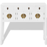 Vidaxl dressoir chinese stijl massief hout wit