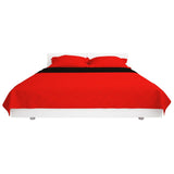 Vidaxl 131552 dobbelt -sidet quiltet sengetråd rød og sort 170x210 cm