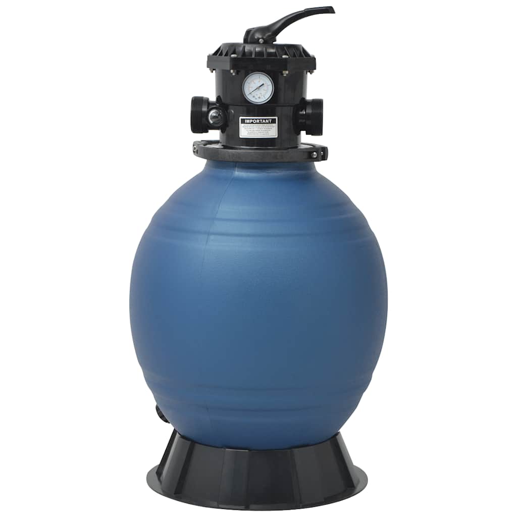 Vidaxl Swimming Pool Sand Filter med 6-positionsventil 460 mm blå