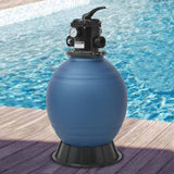 Vidaxl Swimming Pool Sand Filter med 6-positionsventil 460 mm blå