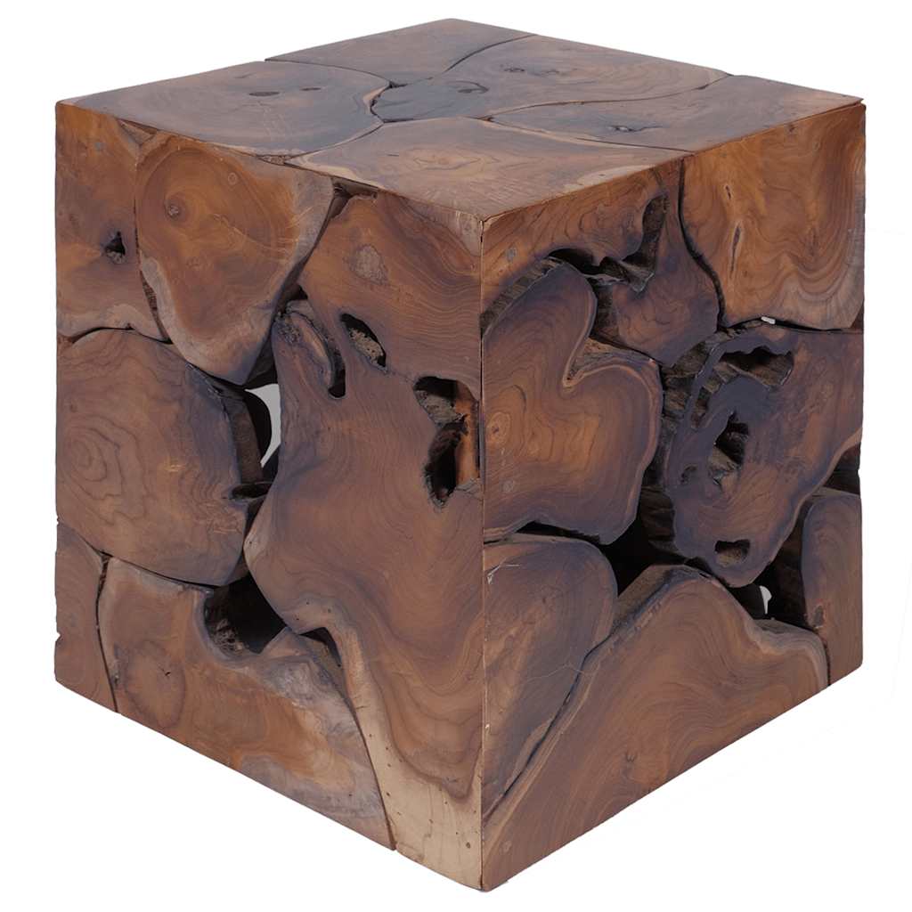 Vidaxl kruk 40x40x45 cm massief teakhout bruin