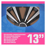 ProPlus Hubcaps 4 st Terra 13 '' sølvfarvet og sort