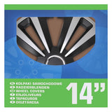 ProPPLUS HUBCAPS 4 ST TERRA 14 '' Sølvfarvet og sort