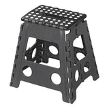 foldbar trinskammel sort grå 29 x 21,5 x 39,5 cm