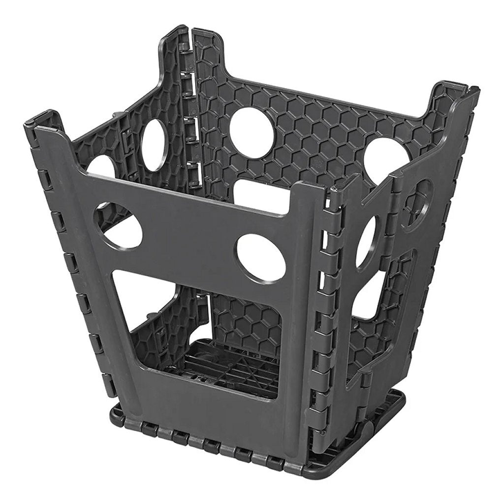 foldbar trinskammel sort grå 29 x 21,5 x 39,5 cm