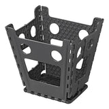 foldbar trinskammel sort grå 29 x 21,5 x 39,5 cm