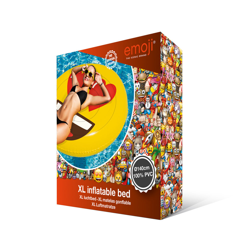 Basic oppustelige figur emoji ansigt hjerter 140cm