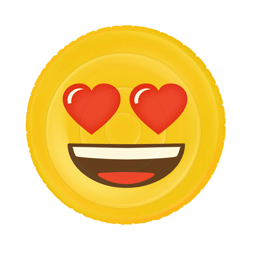 Basic oppustelige figur emoji ansigt hjerter 140cm