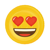Basic oppustelige figur emoji ansigt hjerter 140cm