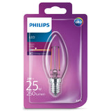 Philips LED Classic 25W (2W) B35 E14 WW CL ND 1BC 4 belysning