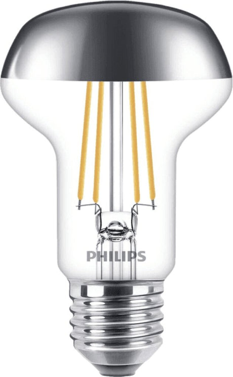 Philips led lamp e27 fitting 4w r63 505lm reflector warm wit