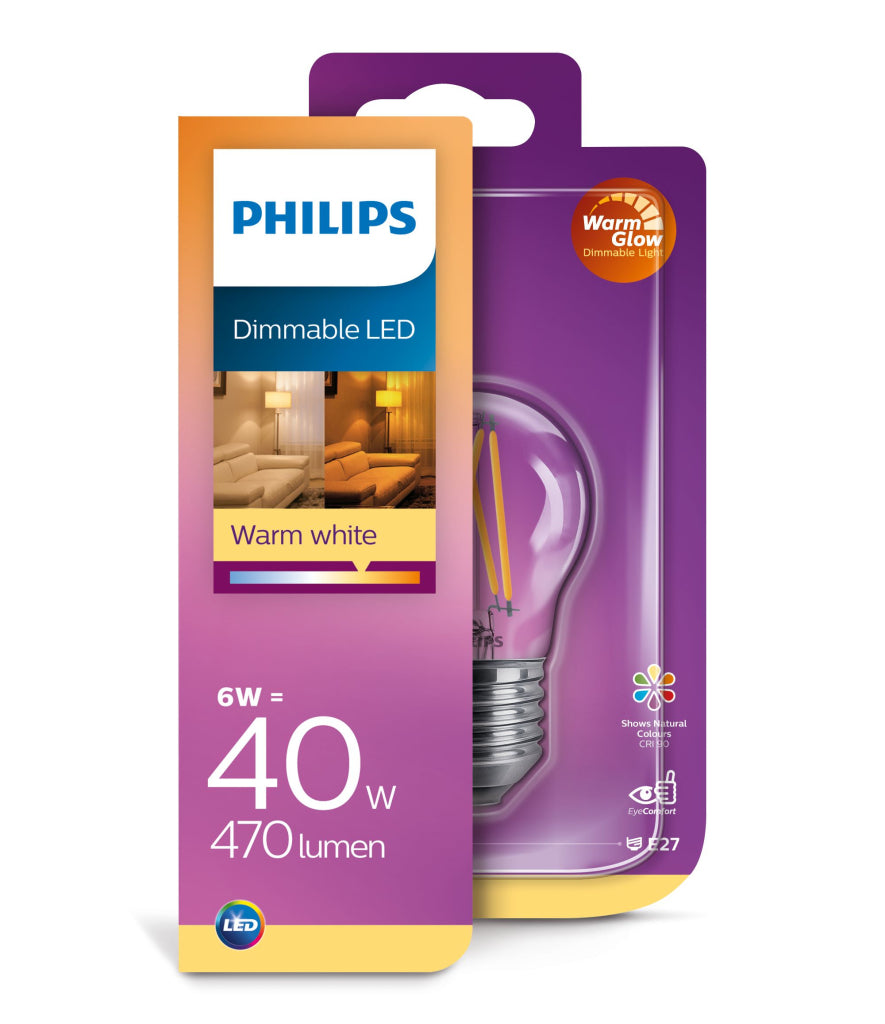 Philips LED Classic 40W P45 E27 CL WGD90 SRT4-belysning